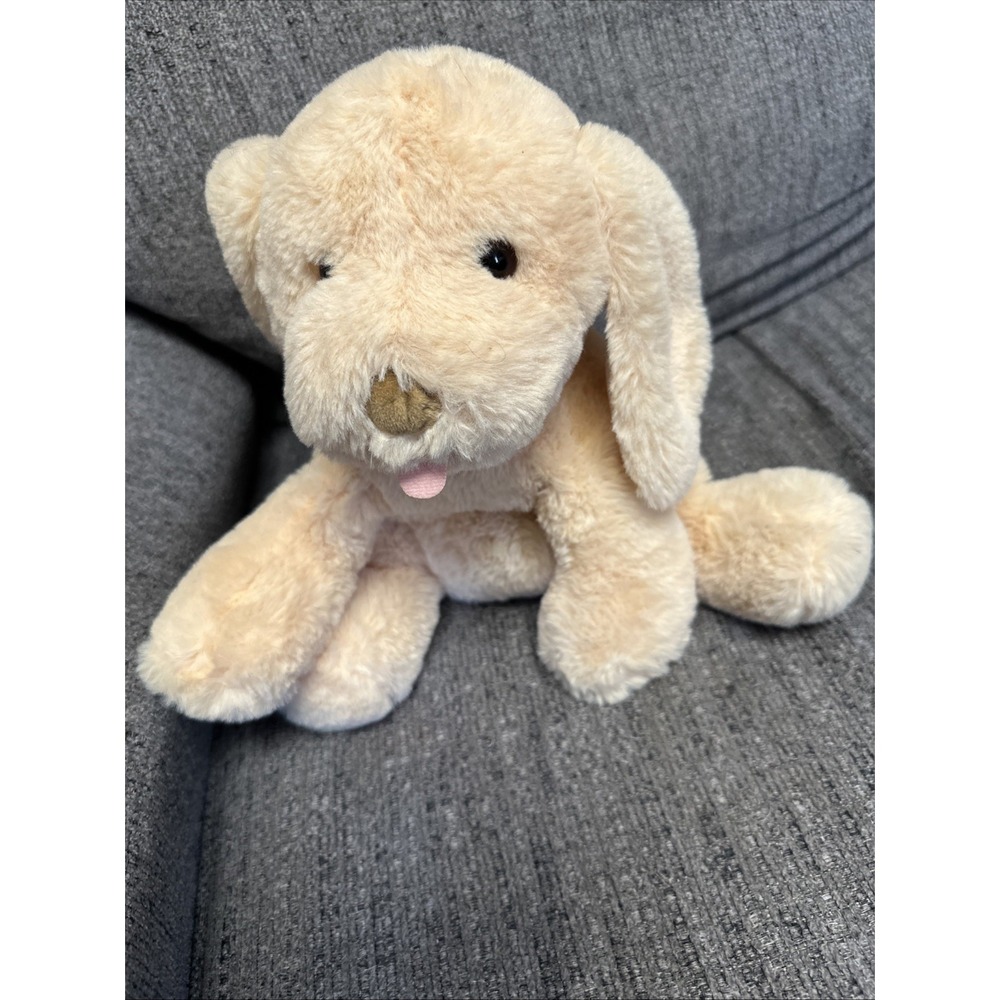 Gund Puddles Puppy Dog Plush Toy  14" Head And Tail Move. Barks